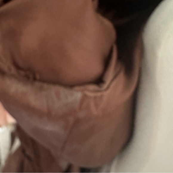 John Carlisle Belted Vintage 70s style Coat 100% Leather Suede Sherpa M Y2K - Picture 13 of 14